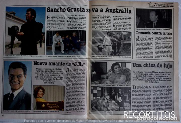 Sammeln von Zeitschriften und Zeitungen: ROBERT WAGNER JR JOANNA CASSIDY SANCHO GRACIA MARIA DEL PUY