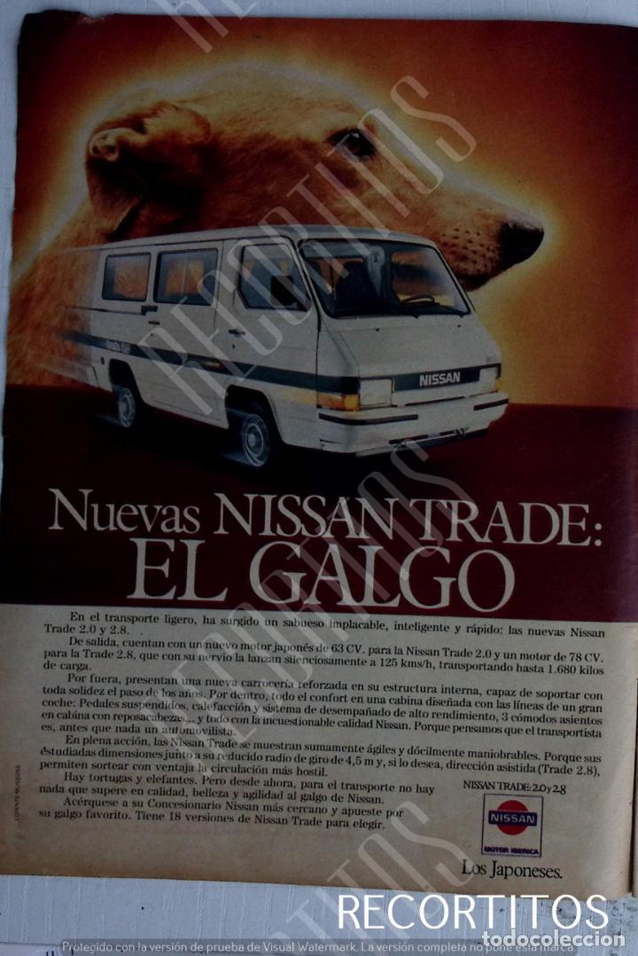 Coleccionismo de Revistas y Peri&oacute;dicos: NISSAN GALGO FURGONETA ANUNCIO PUBLICIDAD
