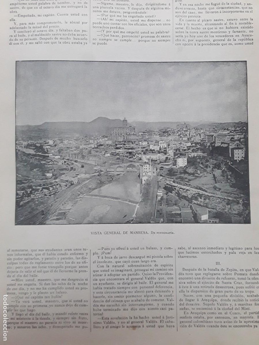 Coleccionismo de revistas y peri&oacute;dicos: MANRESA VISTA GENERAL REVISTA A&Ntilde;O 1891