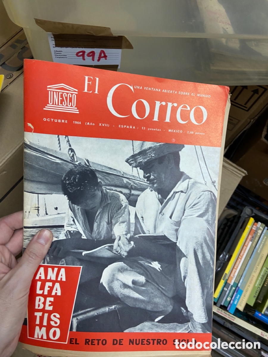 Collezionismo di Riviste e Giornali: 99A revista El Correo Unesco. Octubre 1964. Analfabetismo, el reto de nuestro siglo.