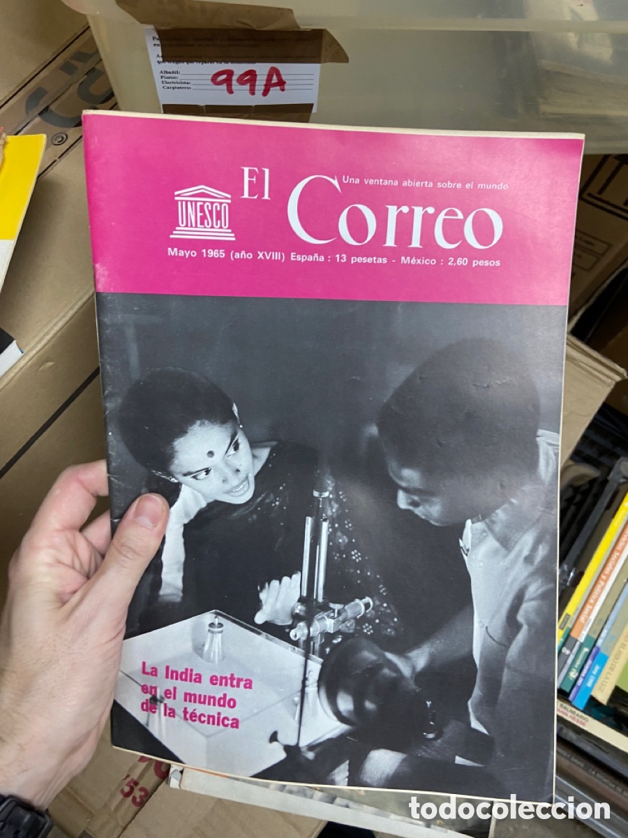 Collezionismo di Riviste e Giornali: 99A revista El Correo Unesco. Mayo 1965. La India entra en el mundo de la t&eacute;cnica