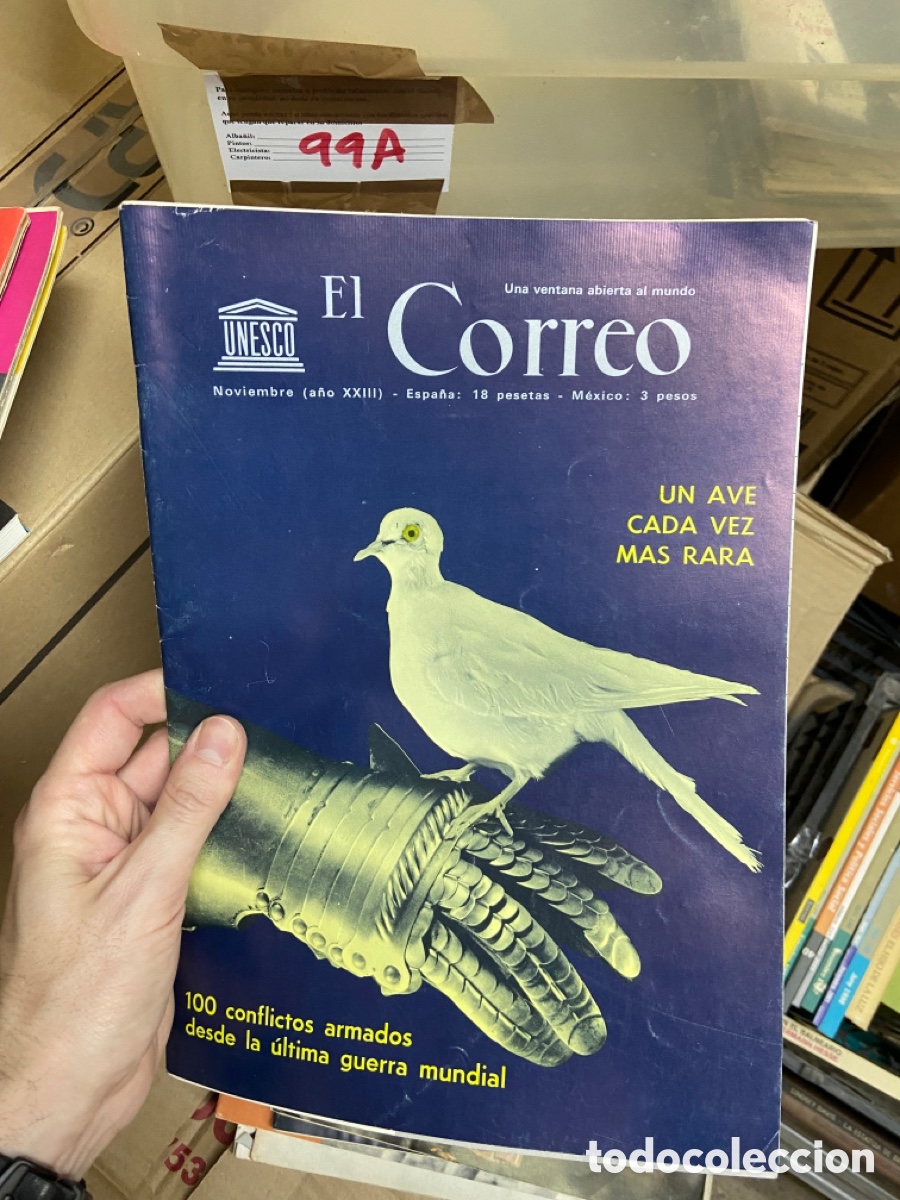 Collezionismo di Riviste e Giornali: 99A revista El Correo Unesco. Noviembre (a&ntilde;o XXIII) UN AVE CADA VEZ MAS RARA-