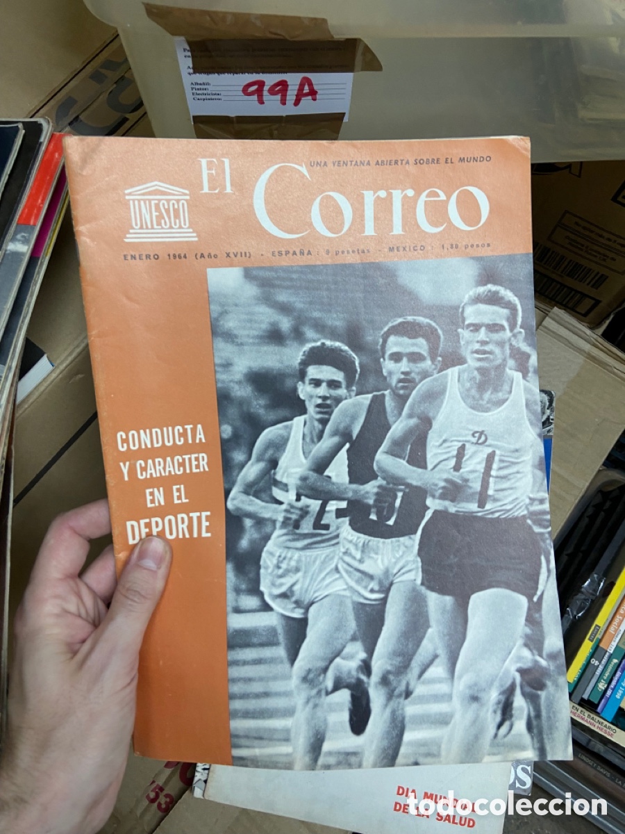 Coleccionismo de revistas y peri&oacute;dicos: 99A revista El Correo Unesco. Enero 1964. CONDUCTA Y CARACTER EN EL DEPORTE