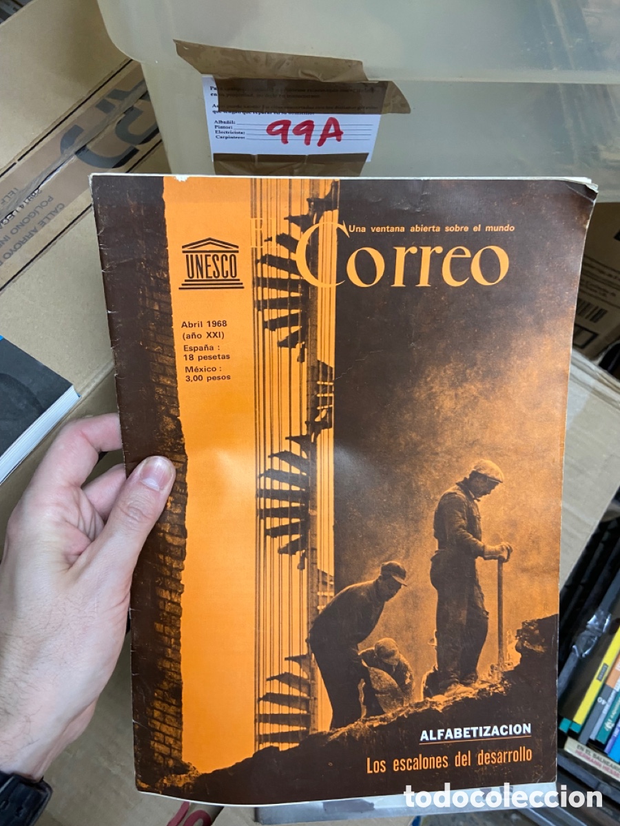 Collezionismo di Riviste e Giornali: 99A revista El Correo Unesco. Abril 1968. ALFABETIZACION Los escalones del desarrollo