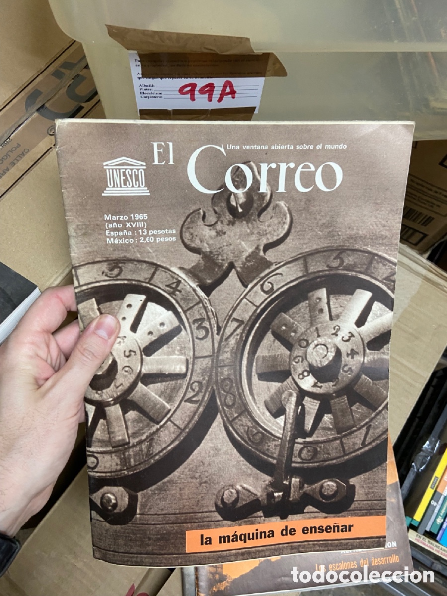 Collezionismo di Riviste e Giornali: 99A revista El Correo Unesco. Marzo 1965. la m&aacute;quina de ense&ntilde;ar