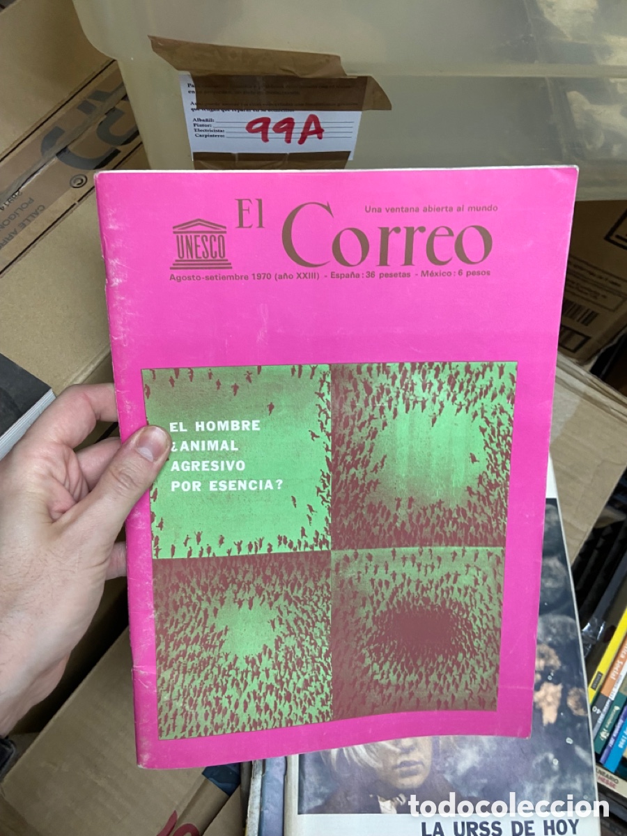 Collezionismo di Riviste e Giornali: 99A revista El Correo Unesco. Agosto-septiembre 1970. EL HOMBRE ANIMAL AGRESIVO POR ESENCIA?