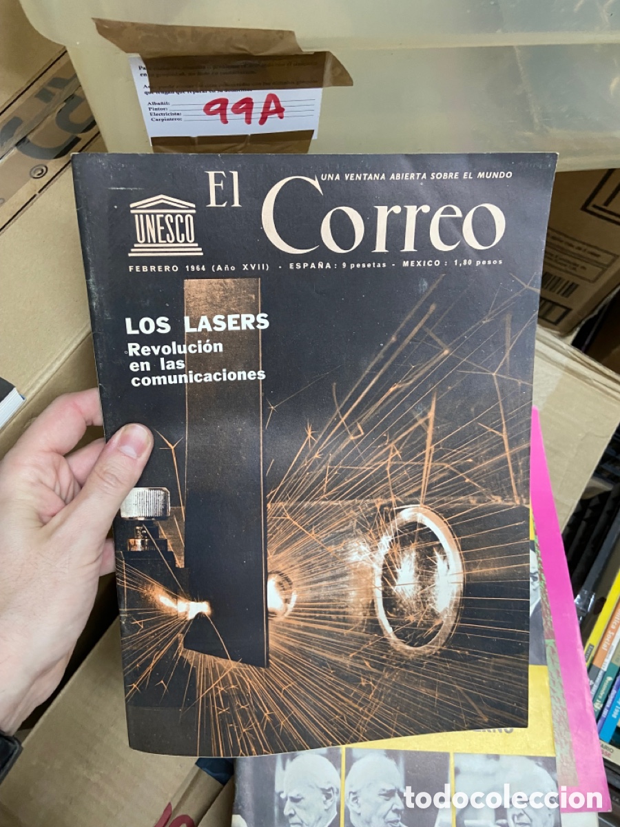 Collezionismo di Riviste e Giornali: 99A revista El Correo Unesco. Febrero 1964. LOS LASERS Revoluci&oacute;n en las comunicaciones