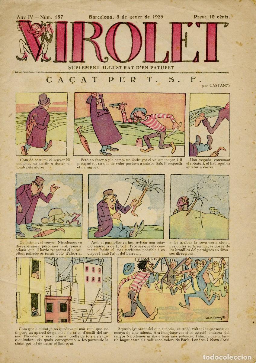 Coleccionismo de Revistas y Peri&oacute;dicos: VIROLET, SUPLEMENT IL-LUSTRAT D'EN PATUFET - N&ordm; 157 - 3 DE GENER DE 1925