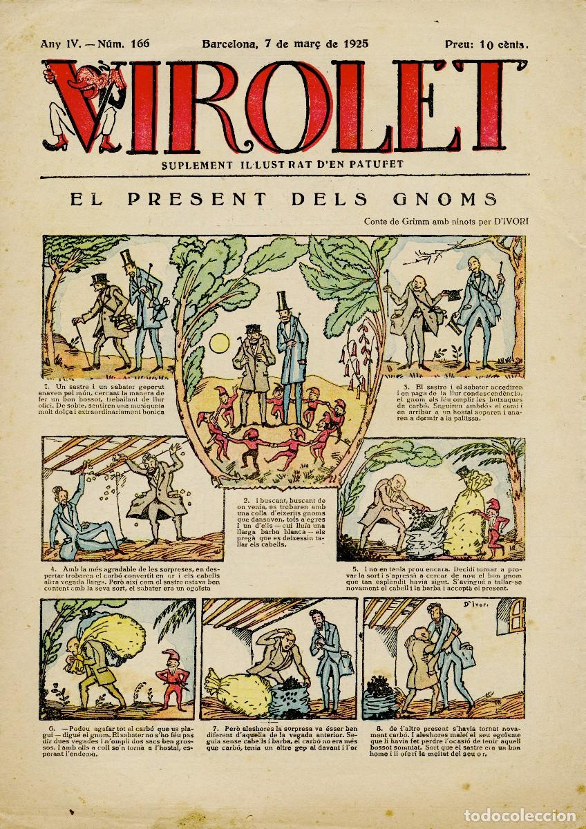 Coleccionismo de Revistas y Peri&oacute;dicos: VIROLET, SUPLEMENT IL-LUSTRAT D'EN PATUFET - N&ordm; 166 - 7 DE MAR&Ccedil; DE 1925