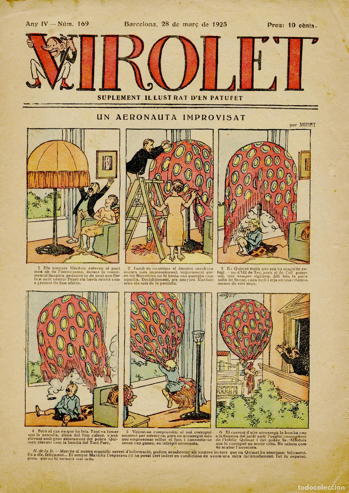 Coleccionismo de Revistas y Peri&oacute;dicos: VIROLET, SUPLEMENT IL-LUSTRAT D'EN PATUFET - N&ordm; 169 - 28 DE MAR&Ccedil; DE 1925