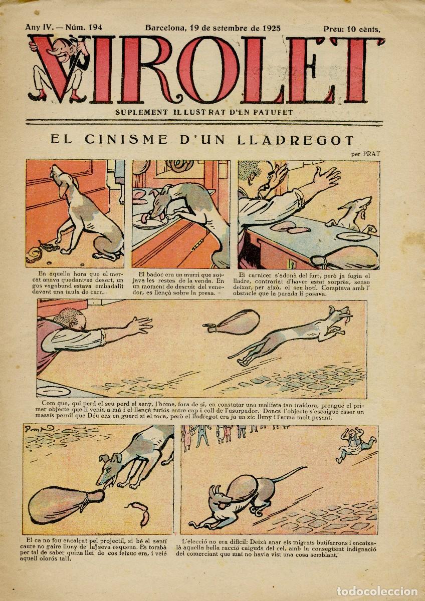 Coleccionismo de Revistas y Peri&oacute;dicos: VIROLET, SUPLEMENT IL-LUSTRAT D'EN PATUFET - N&ordm; 194 - 19 DE SETEMBRE DE 1925