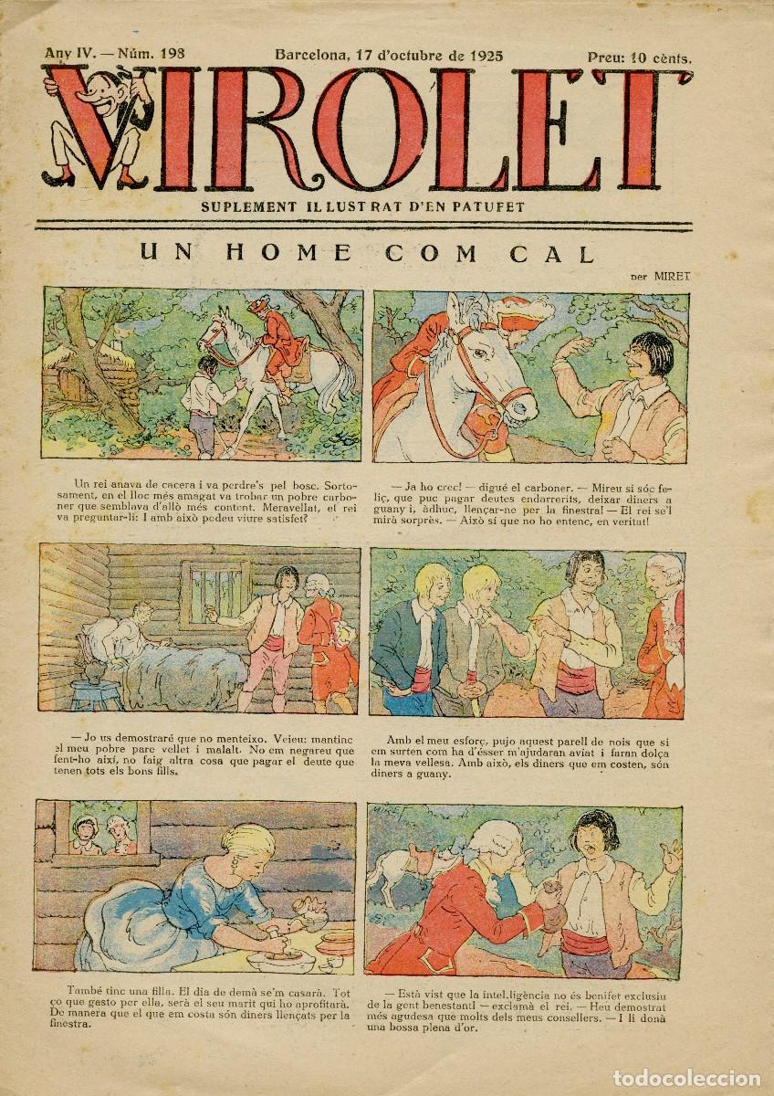 Coleccionismo de Revistas y Peri&oacute;dicos: VIROLET, SUPLEMENT IL-LUSTRAT D'EN PATUFET - N&ordm; 198 - 17 D'OCTUBRE DE 1925