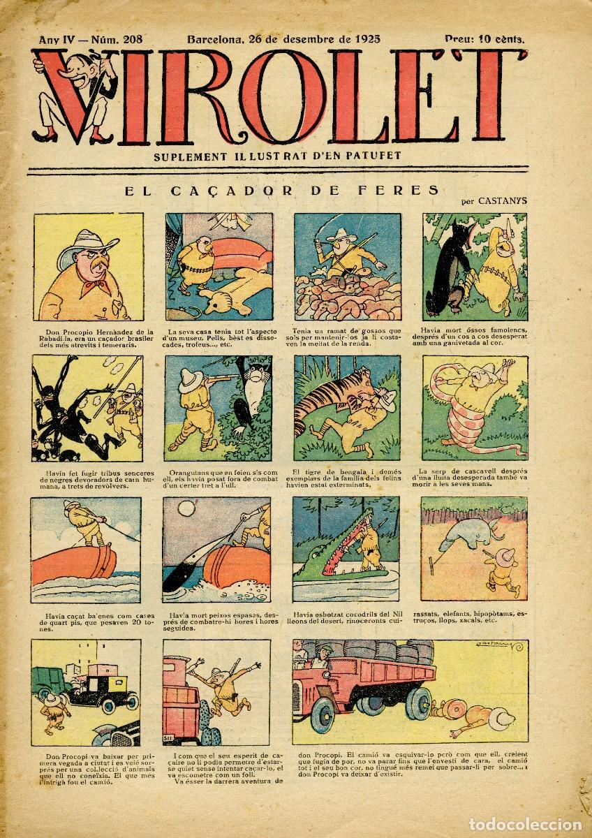 Coleccionismo de Revistas y Peri&oacute;dicos: VIROLET, SUPLEMENT IL-LUSTRAT D'EN PATUFET - N&ordm; 208 - 26 DE DESEMBRE DE 1925