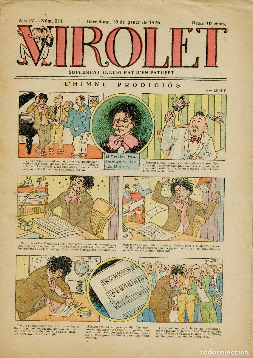 Coleccionismo de Revistas y Peri&oacute;dicos: VIROLET, SUPLEMENT IL-LUSTRAT D'EN PATUFET - N&ordm; 211 - 16 DE GENER DE 1926