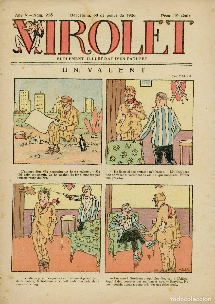 Coleccionismo de Revistas y Peri&oacute;dicos: VIROLET, SUPLEMENT IL-LUSTRAT D'EN PATUFET - N&ordm; 213- 30 DE GENER DE 1926