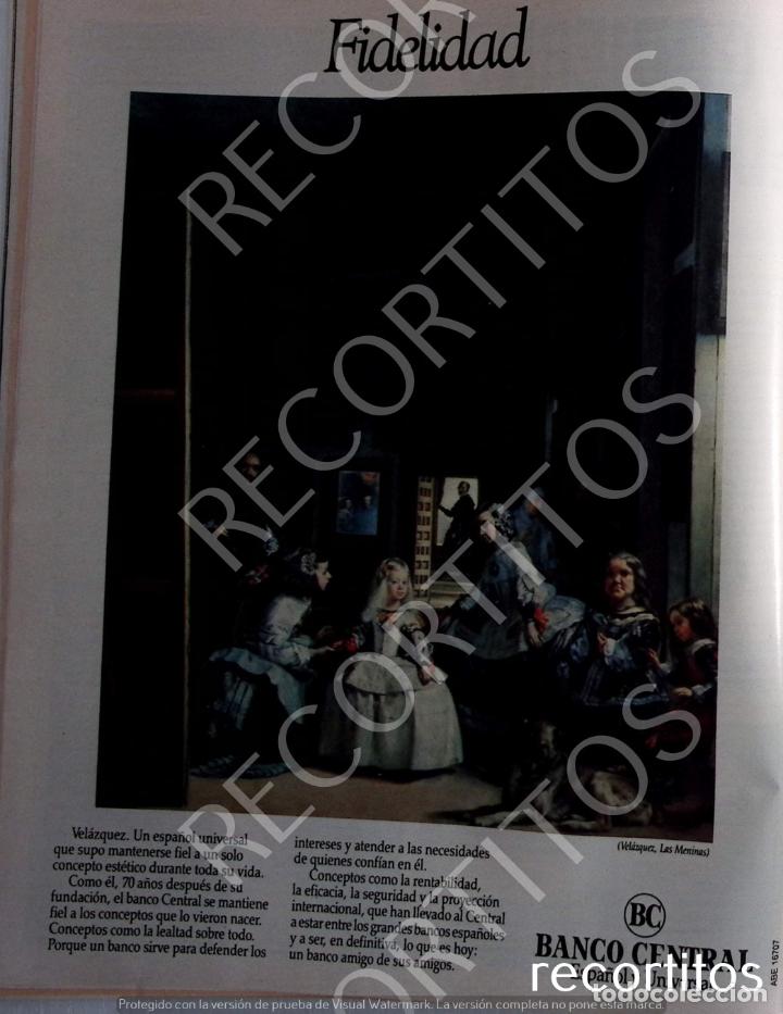 Coleccionismo de revistas y peri&oacute;dicos: BANCO CENTRAL PUBLICIDAD VELAZQUEZ