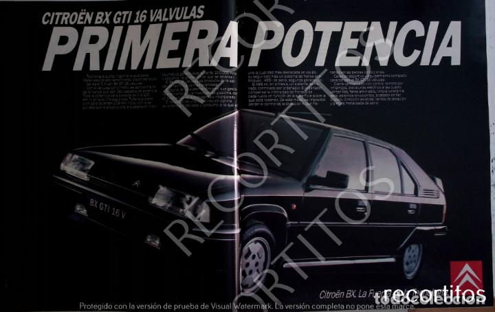 Coleccionismo de Revistas y Peri&oacute;dicos: CITROEN BX ANUNCIO PUBLICIDAD