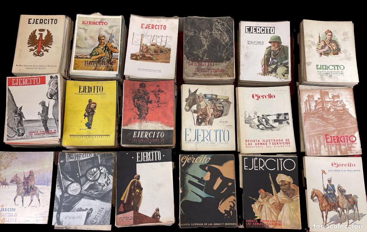 Coleccionismo de Revistas y Peri&oacute;dicos: GRAN COLECCI&Oacute;N (360 UDS) REVISTA EJERCITO. MINISTERIO DEL EJERCITO. ESPA&Ntilde;A. CIRCA 1950.