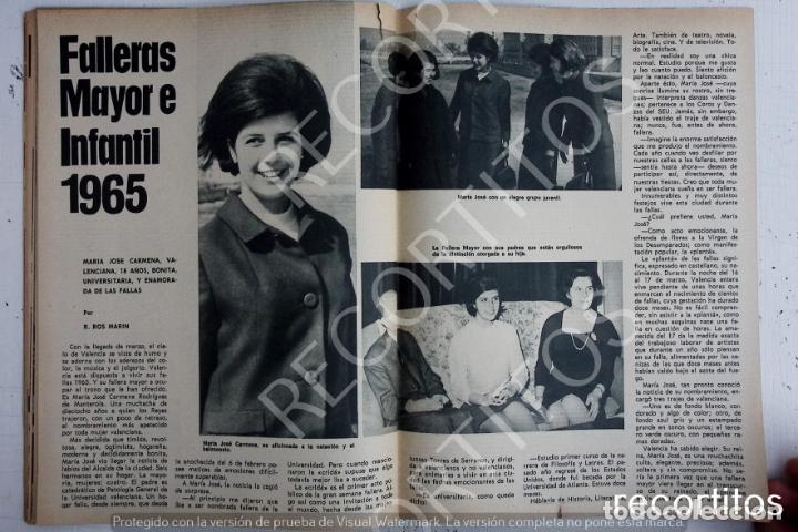 Coleccionismo de revistas y peri&oacute;dicos: FALLERA MAYOR E INFANTIL VALENCIA 1965 MARIA JOSE CARMENA MARIA AMPARO GONZALEZ LIBEROS