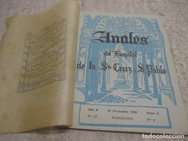 Coleccionismo de Revistas y Peri&oacute;dicos: Anales del Hospital de la Santa Cruz y San Pablo, Barcelona, A&ntilde;o II n&ordm; 12, noviembre 1928
