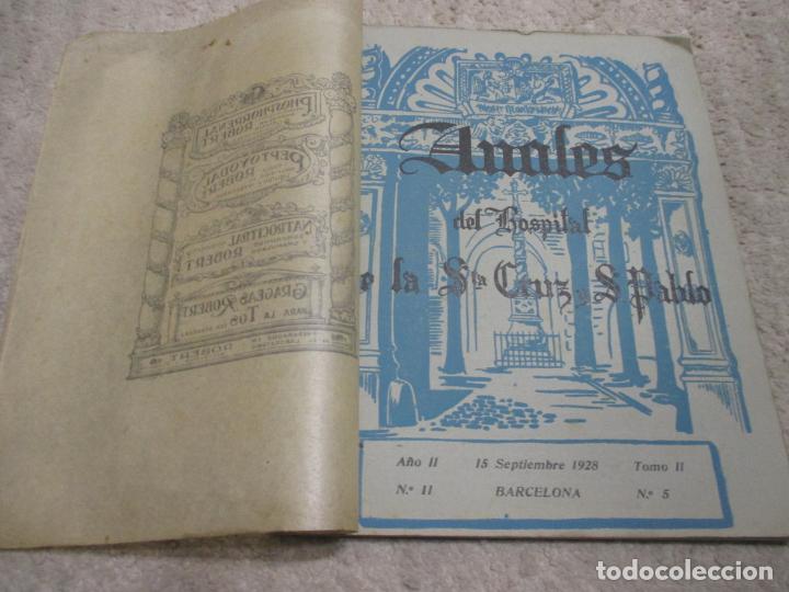 Coleccionismo de Revistas y Peri&oacute;dicos: Anales del Hospital de la Santa Cruz y San Pablo, Barcelona, A&ntilde;o II n&ordm; 11, Septiembre 1928