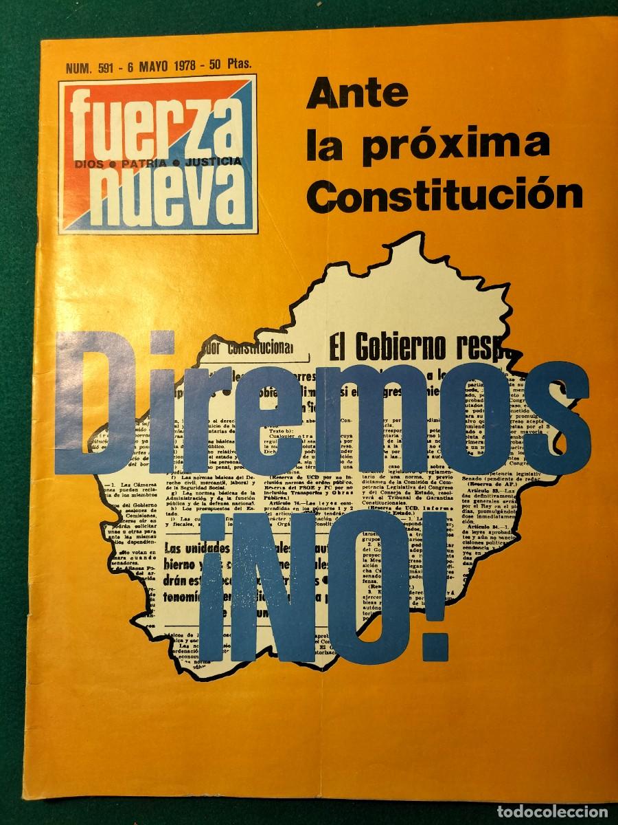 Coleccionismo de Revistas y Peri&oacute;dicos: Revista FUERZA NUEVA N 591 , 6 de mayo 1978 , A LA PR&Oacute;XIMA CONSTRUCCI&Oacute;N DIREMOS QUE NO