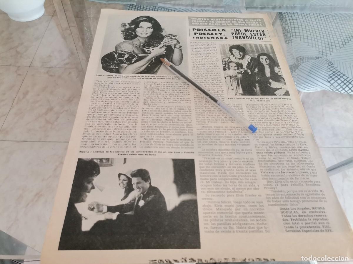 Coleccionismo de revistas y peri&oacute;dicos: PRISCILLA PRESLEY, ELVIS PRESLEY RECORTE REVISTA 1981
