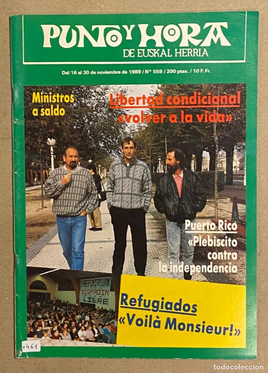 Colecionismo de Revistas e Jornais: PUNTO Y HORA DE EUSKAL HERRIA N&deg; 559 (1989). VER SUMARIO EN FOTOGRAF&Iacute;AS.