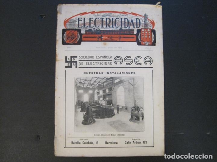 Colecionismo de Revistas e Jornais: ELECTRICIDAD-NUMERO 7-BARCELONA JULIO 1919-REVISTA ANTIGUA-VER FOTOS-(V-24.280)