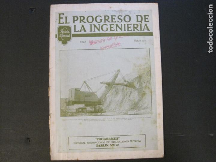 Collection Magazines and Newspapers: EL PROGRESO DE LA INGENIERIA-NUMERO 8 A&Ntilde;O 1928-REVISTA ANTIGUA-VER FOTOS-(V-24.281)