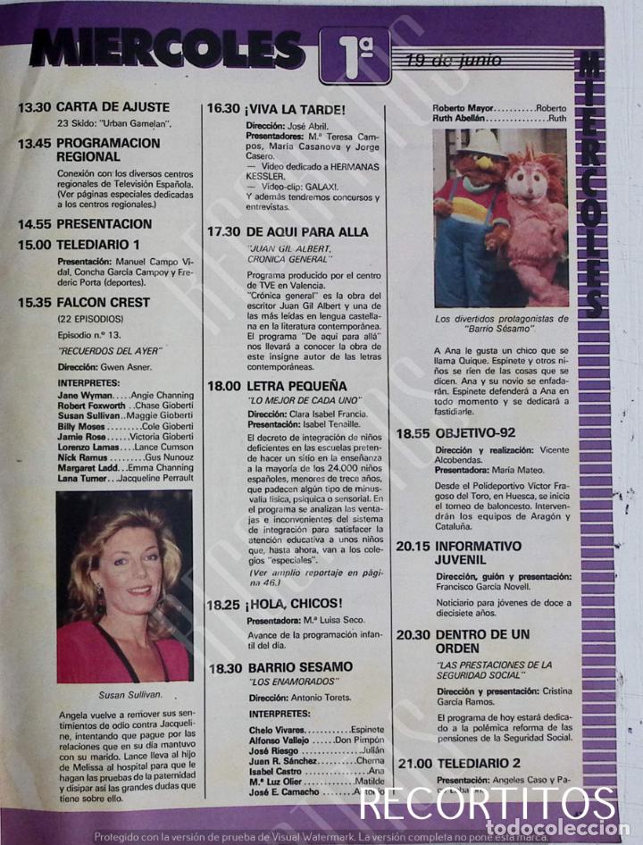 Coleccionismo de Revistas y Peri&oacute;dicos: SUSAN SULLIVAN ESPINETE DON PIMPON BARRIO SESAMO CHELO VIVARES ALFONSO VALLEJO