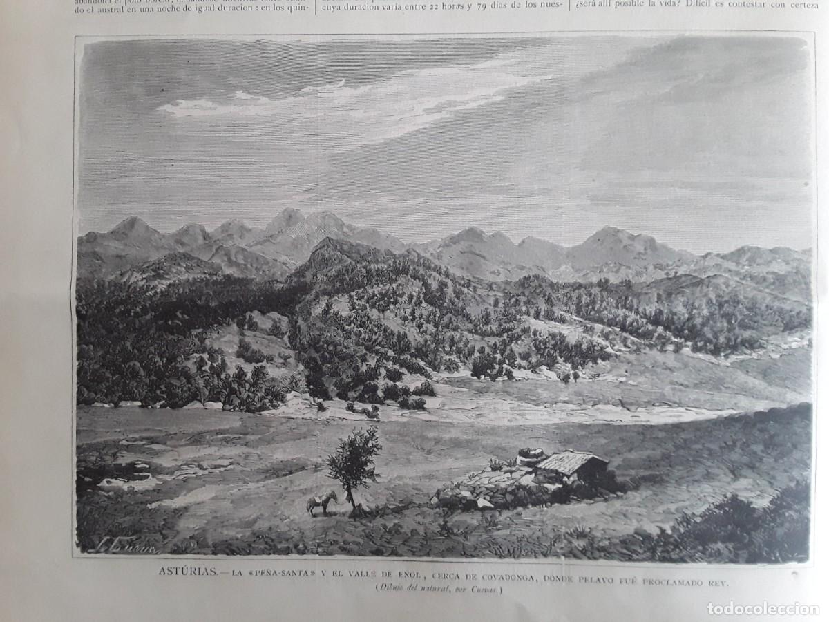 Coleccionismo de revistas y peri&oacute;dicos: ASTURIAS LA PE&Ntilde;A SANTA Y EL VALLE DE ENOL CERCA COVADONGA REVISTA A&Ntilde;O 1881