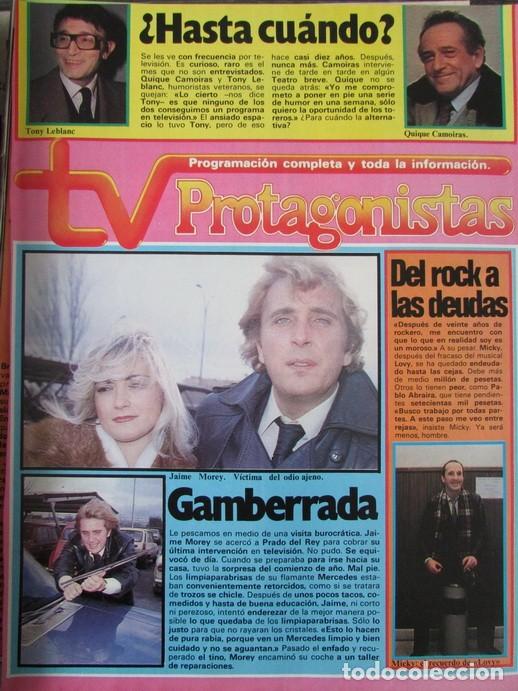 Coleccionismo de Revistas y Peri&oacute;dicos: RECORTE REVISTA PROTAGONISTAS 9 1981 JAIME MOREY, ROC&Iacute;O JURADO