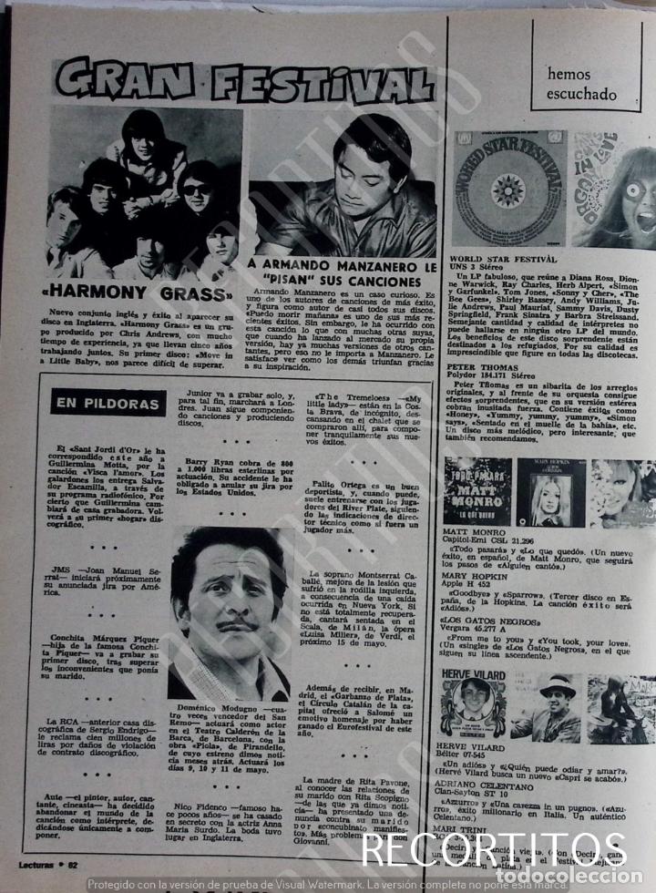 Coleccionismo de Revistas y Peri&oacute;dicos: ARMANDO MANZANERO HARMONY GRASS DOMENICO MODUGNO HERVE CILLARD ADRIANO CELENTANO MARI TRINI MARY