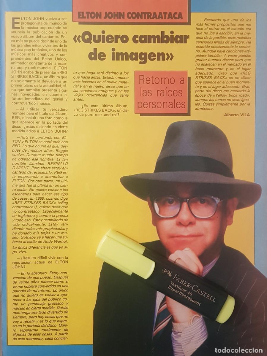 Coleccionismo de revistas y peri&oacute;dicos: Reportaje Elton John / Agust&iacute;n Pantoja. Agosto 1988