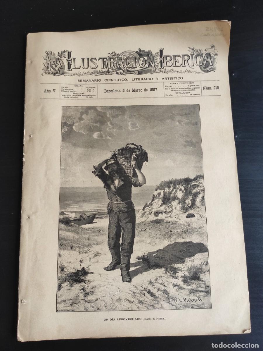 Coleccionismo de Revistas y Peri&oacute;dicos: LA ILUSTRACI&Oacute;N IB&Eacute;RICA. N&ordm; 218. A&Ntilde;O 1887. PAISAJE AUSTRALIANO. BOTADURA DEL ACORAZADO ESPA&Ntilde;OL.. LEER