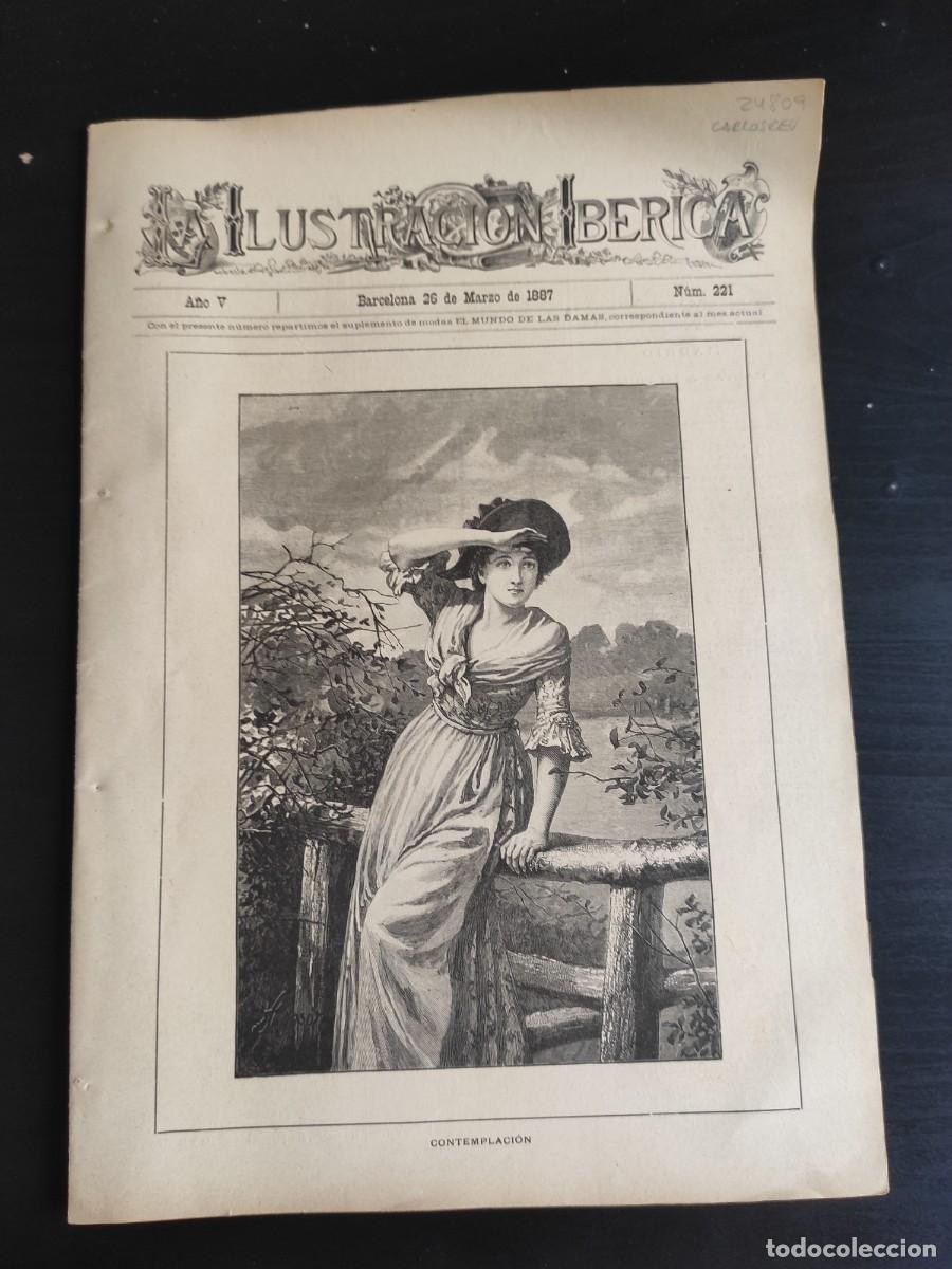 Coleccionismo de Revistas y Peri&oacute;dicos: LA ILUSTRACI&Oacute;N IB&Eacute;RICA. N&ordm; 221. A&Ntilde;O 1887. EL PALACIO DE SARG&Oacute;N, EN KORSABAD. EL ARTE ASIRIO: .. LEER
