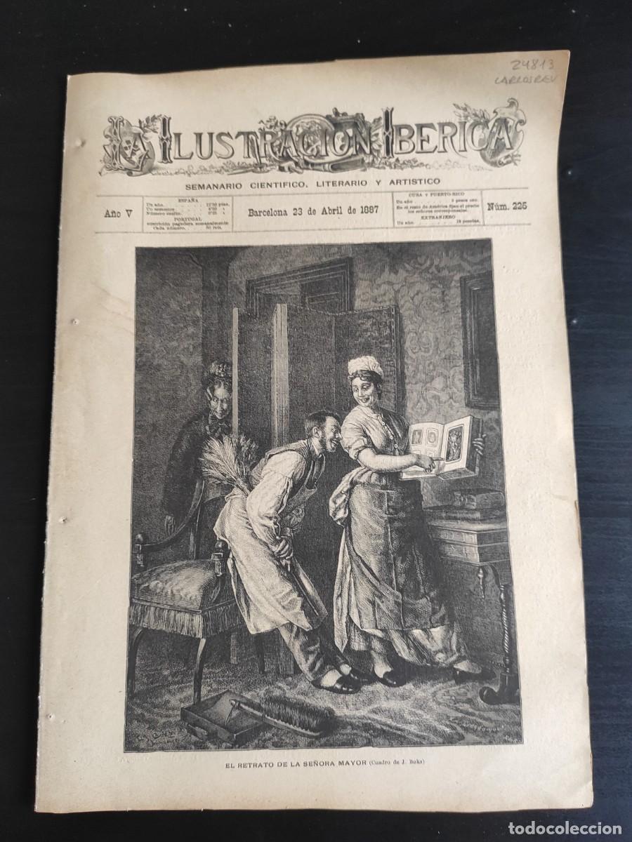 Coleccionismo de Revistas y Peri&oacute;dicos: LA ILUSTRACI&Oacute;N IB&Eacute;RICA. N&ordm; 225. A&Ntilde;O 1887. A ORILLAS DEL DART. MADRID: PALACIO DE LA EXPOSICI&Oacute;.. LEER