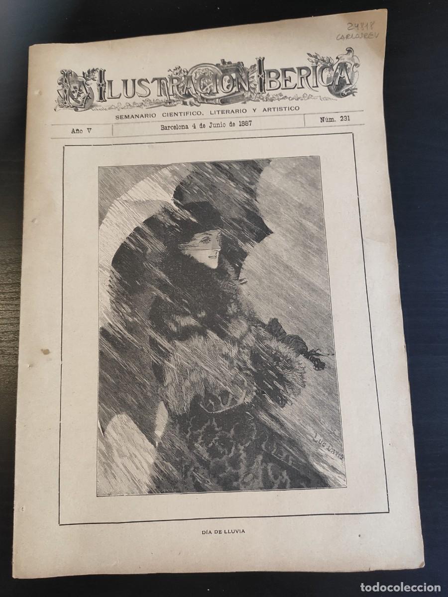 Coleccionismo de Revistas y Peri&oacute;dicos: LA ILUSTRACI&Oacute;N IB&Eacute;RICA. N&ordm; 231. A&Ntilde;O 1887. INAUGURACI&Oacute;N DEL MONUMENTO AL GENERAL PRIM. CANAL Y.. LEER
