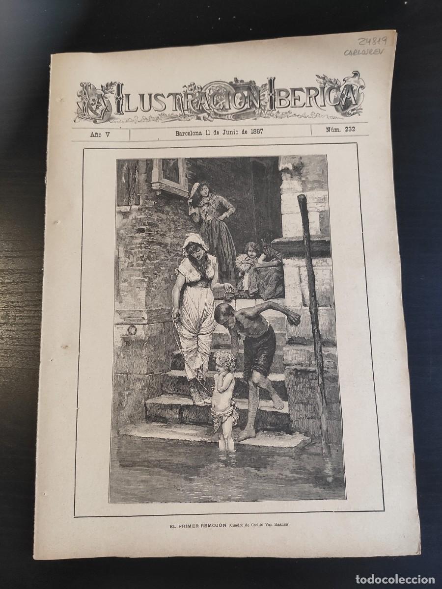 Coleccionismo de Revistas y Peri&oacute;dicos: LA ILUSTRACI&Oacute;N IB&Eacute;RICA. N&ordm; 232. A&Ntilde;O 1887. EXPOSICI&Oacute;N NACIONAL DE BELLAS ARTES. VISTA DE QUEBE.. LEER