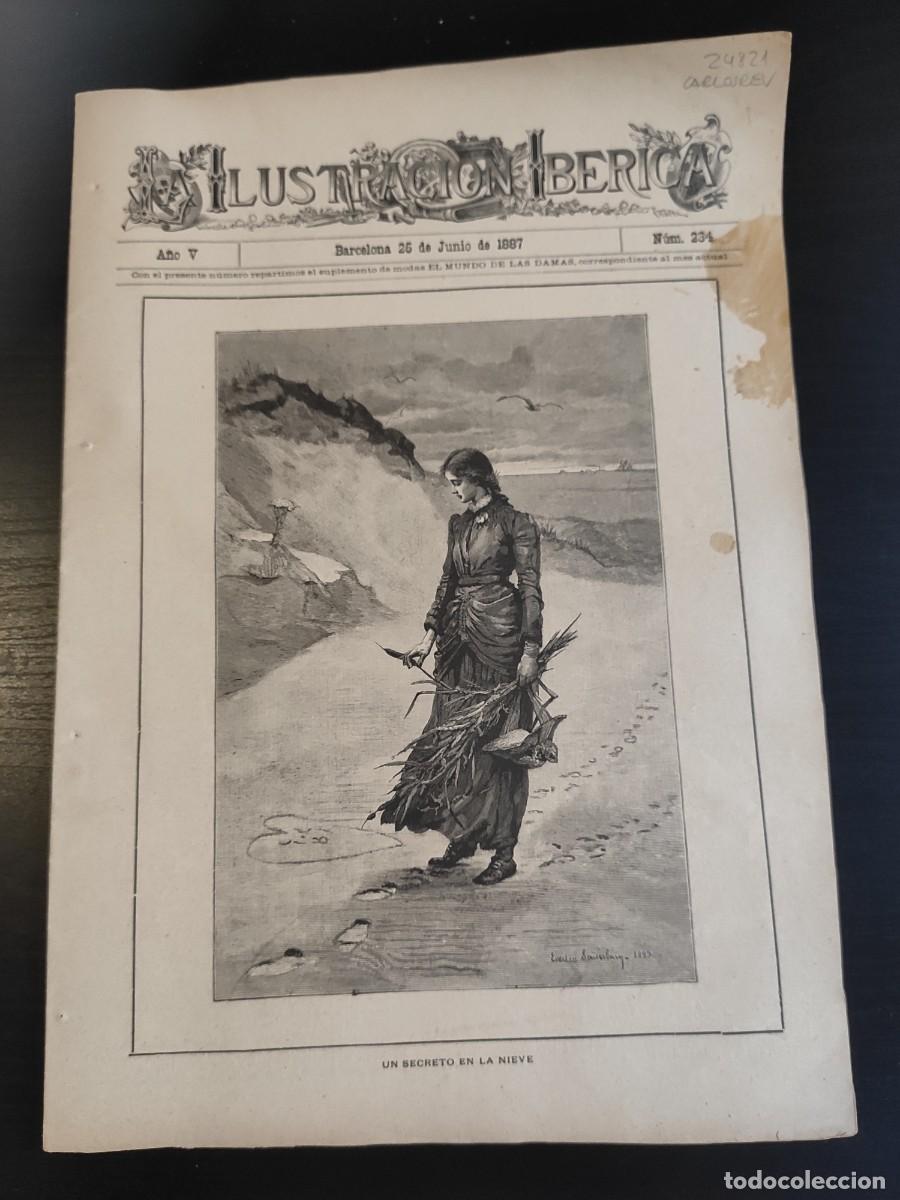 Coleccionismo de Revistas y Peri&oacute;dicos: LA ILUSTRACI&Oacute;N IB&Eacute;RICA. N&ordm; 234. A&Ntilde;O 1887. EXPOSICI&Oacute;N NACIONAL DE BELLAS ARTES. EL CANAL DE SU.. LEER