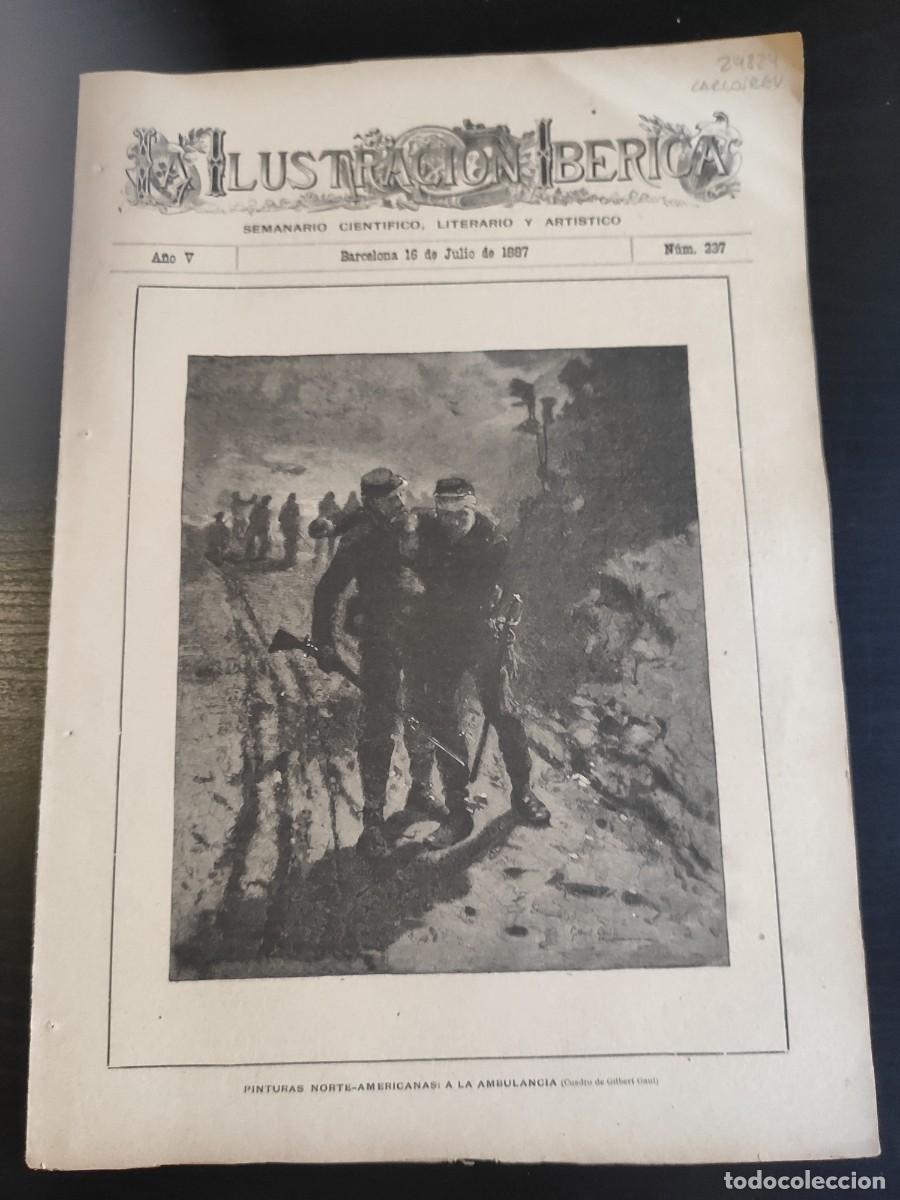 Coleccionismo de Revistas y Peri&oacute;dicos: LA ILUSTRACI&Oacute;N IB&Eacute;RICA. N&ordm; 237. A&Ntilde;O 1887. MUJERES DE LA NOVELA CONTEMPOR&Aacute;NEA. EXPOSICI&Oacute;N NACI.. LEER
