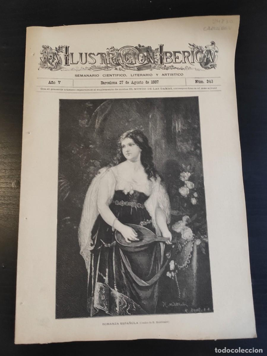 Coleccionismo de Revistas y Peri&oacute;dicos: LA ILUSTRACI&Oacute;N IB&Eacute;RICA. N&ordm; 243. A&Ntilde;O 1887. CULLERCOATS: EL ARRABAL. EXPOSICI&Oacute;N NACIONAL DE BEL.. LEER