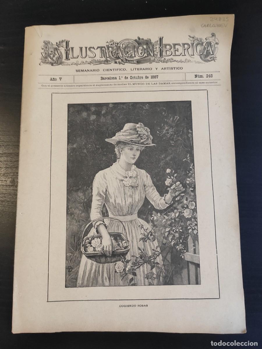 Coleccionismo de Revistas y Peri&oacute;dicos: LA ILUSTRACI&Oacute;N IB&Eacute;RICA. N&ordm; 248. A&Ntilde;O 1887. MISTRESS ANOINETTE STERLING. ILUMINACI&Oacute;N DEL PUENTE.. LEER