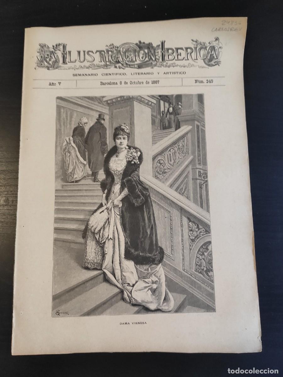 Coleccionismo de Revistas y Peri&oacute;dicos: LA ILUSTRACI&Oacute;N IB&Eacute;RICA. N&ordm; 249. A&Ntilde;O 1887. EXPOSICI&Oacute;N DE BELLAS ARTES DE PAR&Iacute;S. FESTEJOS CON M.. LEER