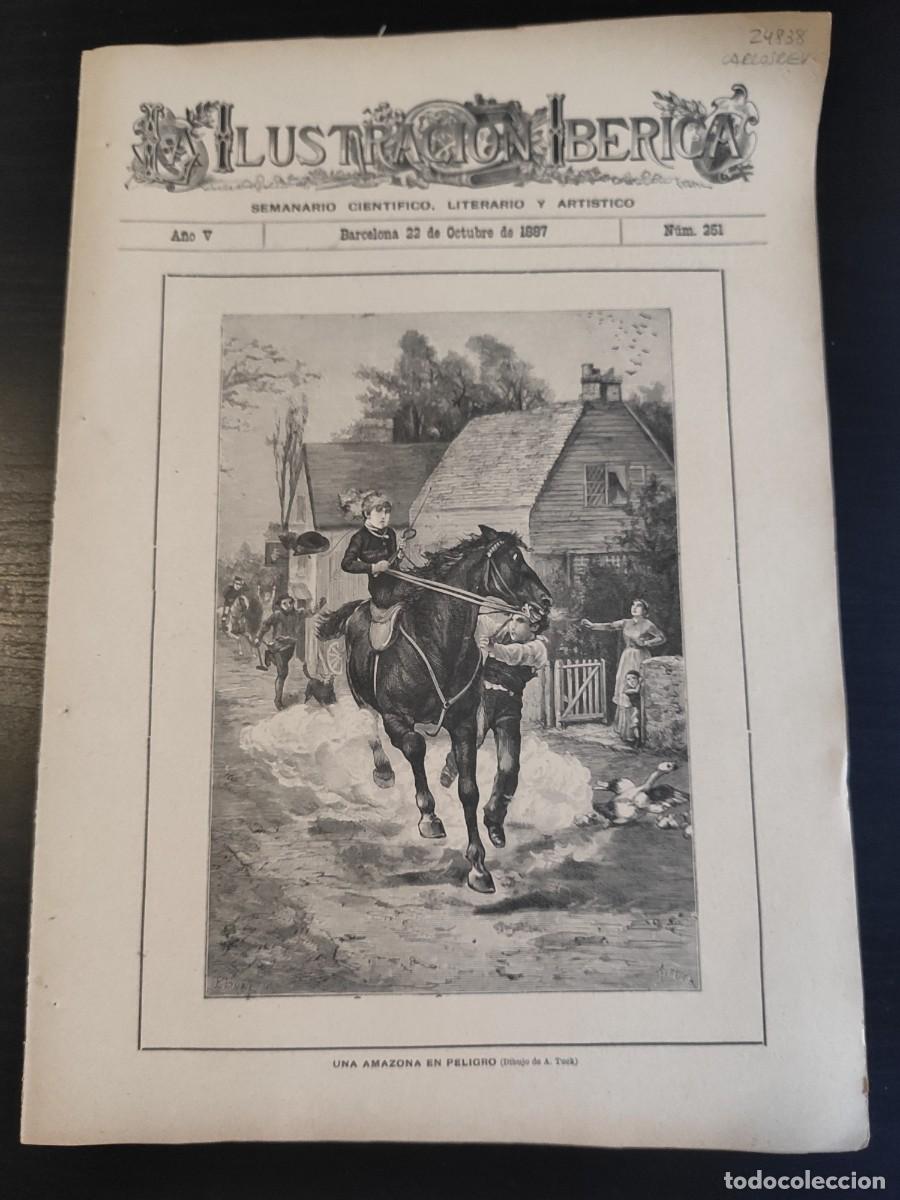 Coleccionismo de Revistas y Peri&oacute;dicos: LA ILUSTRACI&Oacute;N IB&Eacute;RICA. N&ordm; 251. A&Ntilde;O 1887. LA MADONA DEL GRAN DUQUE. ITALIA, LA ROCCA, ASOLO. .. LEER