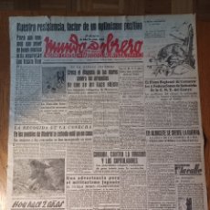 Coleccionismo de Revistas y Periódicos: MUNDO OBRERO 30 JUNIO 1938 CEBADA PUEBLOS DE MADRID. EN ALBACETE SE SIENTE LA GUERRA
