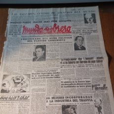 Coleccionismo de Revistas y Periódicos: MUNDO OBRERO 27 JUNIO 1938. LOS NAZIS NO CONSEGUIRAN NUNCA ANEXIONARSE UCRANIA NI EL URAL LITVINOF