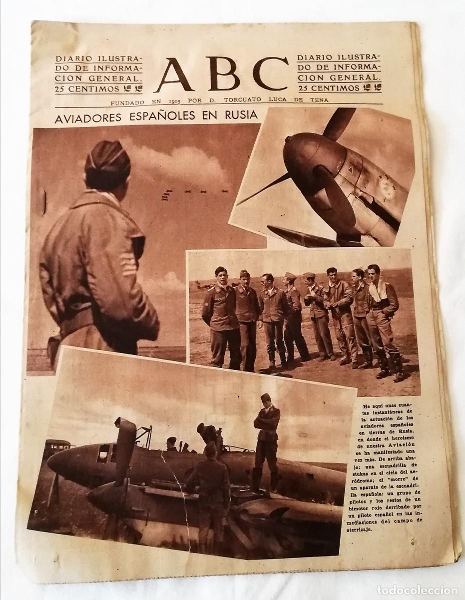 Coleccionismo de Revistas y Peri&oacute;dicos: ANTIGUO PERI&Oacute;DICO / OLD NEWSPAPER: ABC 12 FEBRERO 1943 BATALLA DEL ESTE (II GUERRA MUNDIAL)