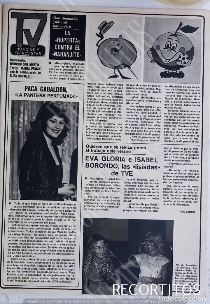 Coleccionismo de Revistas y Peri&oacute;dicos: LA RUPERTA UN DOS TRES NARANJITO PACA GABALDON EVA GLORIA ISABEL BORONDO MARY FRANCIS